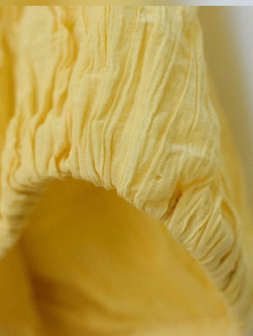 Rebecca Taylor Butter Yellow Silk Tiered Babydoll Mini Dress Puff Sleeve Size L - Picture 10 of 11